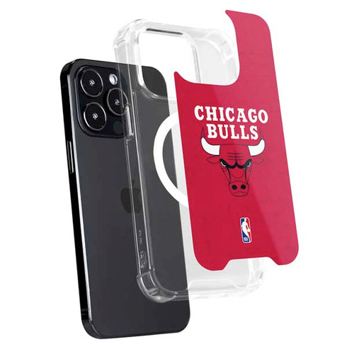 NBA Chicago Bulls Red Distressed iPhone 15 Pro MagSafe Case